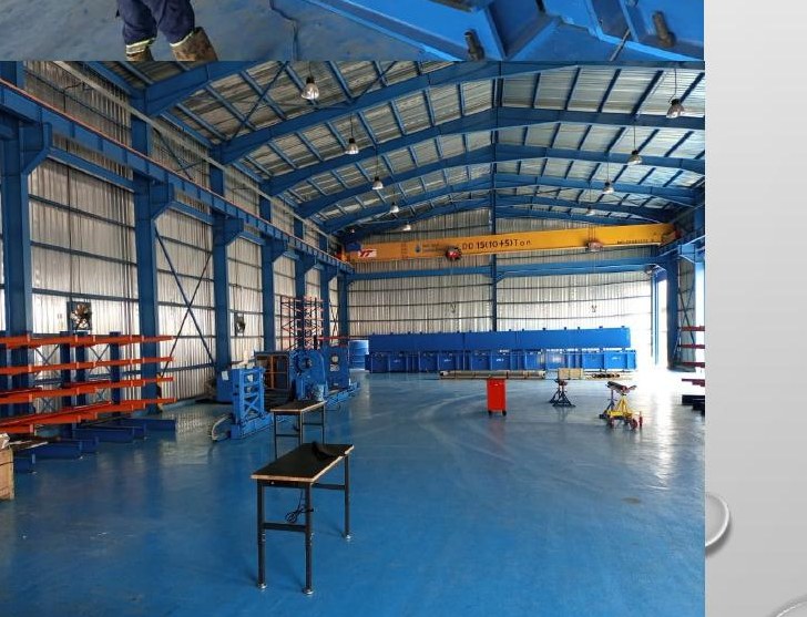 Port Harcourt workshop floor and overhead crane